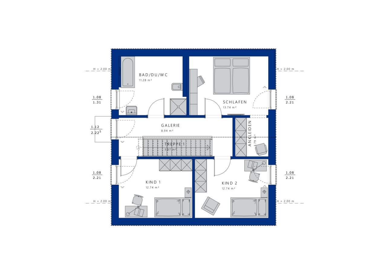 Grundriss OG Beispiel Grundriss OG Beispiel